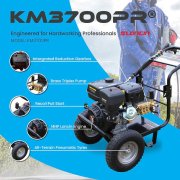 Kiam KM3700PR 255 Bar / 3700 PSI Petrol Pressure Washer Jet Wash - 15Lpm