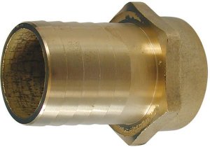 1" Brass Hose Barb to 1"1/4 BSP Female Thread