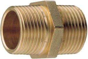 1"1/4 BSP Male to Male Brass Coupler