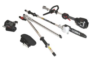 Cobra MT40VXKIT Multi-Tool - Pole Saw, Hedge Trimmer, 4.0Ah Battery and Charger