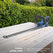 Hyundai HY20CHT 20V 510mm Cordless Hedge Trimmer, 2.0Ah Li-ion Battery
