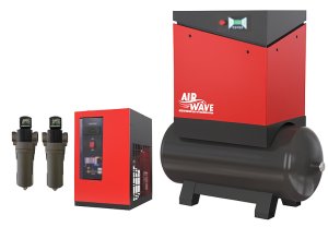 Airwave Eco-Speed, 7.5hp/5.5Kw, Screw Compressor, 21 CFM, 10 Bar, 300L Tank Mounted, Dryer