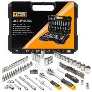 JCB 94 Piece 1/4'' and 3/8'' Socket and Bit Set, Chrome Vanadium Steel