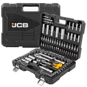 JCB 108 Piece Socket and Bit Set, Chrome Vanadium Steel