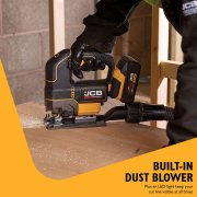 JCB Pro 18V Jigsaw, 135mm Cut, Brushless Motor, 4-Stage Pendulum Action (Bare Tool)