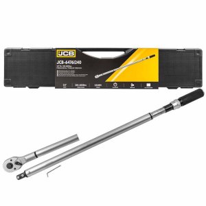 JCB 3/4" Mechanical Torque Wrench, 200&ndash;800 Nm, Calibrated and Non-slip, Cr-V Steel