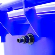 240 Litre Mobile Water Wheelie Bin Buffer Tank with Overflow Cut-Off