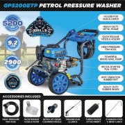 Gorilla Power GP5200ETP Petrol pressure Washer 2900 PSI / 200 Bar / 9.2Lpm