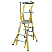 MultiLyte Glassfibre Telescopic Platform Ladder 4-6 step