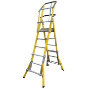 MultiLyte Glassfibre Telescopic Platform Ladder 5-8 step