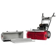 Lumag KM800 800mm Professional 3-in-1 Petrol Road Brush - Includes Plow and Collection Box