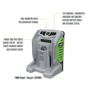 EGO Power+ CH7000ET Pro X 700W 56V ARC Lithium Rapid+ Charger with IoT