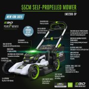 EGO Power+ LM2236E-SP 55cm / 22" Self Propelled Lawnmower + 10Ah Battery and Charger