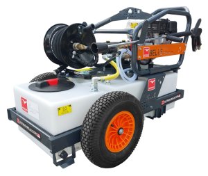 Altrad-Belle Honda GX200 125-litre MBX 12/180 Mini Bowser Petrol Pressure Washer c/w 10m Hose Reel