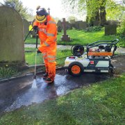Altrad-Belle Honda GX200 125-litre MBX 12/180 Mini Bowser Petrol Pressure Washer c/w 10m Hose Reel