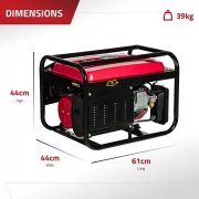The Excel Power XL3000E 3kW Open Frame Petrol Generator