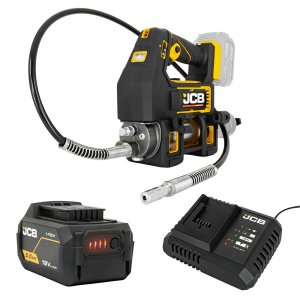 JCB Pro 18V Grease Gun Kit with 5.0Ah Battery & Fast Charger