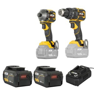 JCB Pro 18V Cordless 2-Piece Power Tool Kit JCB-18PKIT-2